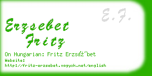 erzsebet fritz business card